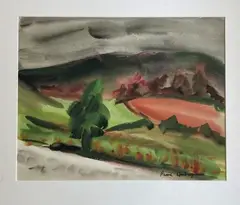 Paysage de Provence by Pierre Ambrogiani, Aquarelle, sold May 2026