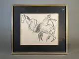 Nu by Jean de la Hougue, Sanguine, sold May 2026