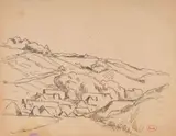 Vue d'un village by Maximilien Luce, Crayon, le cachet de l'artiste en bas à droite (absent du Lugt), sold Apr 2026