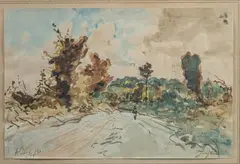 Route en Nivernais, Saint-Parize by Johan Jongkind, Aquarelle, sold Apr 2026