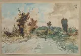 Route en Nivernais, Saint-Parize by Johan Jongkind, Aquarelle, sold Apr 2026
