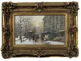 Marché aux fleurs à la Madeleine by Eugène Galien-Laloue, Gouache, sold Apr 2026