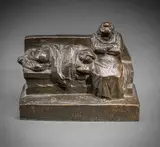 Travaille qui a faim by Louis Bertola, Épreuve en bronze à patine brune, sold Apr 2026