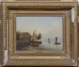 Bateau en bord de plage by Antoine Guindrand, Panneau, sold Nov 2024