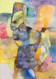 Composition abstraite by Maurice Estève, 1987, Aquarelle, sold Jul 2025
