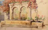 Fontaine à Rabat by Édouard Doigneau, Aquarelle sur papier, sold Jul 2025