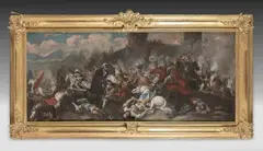 Scène de bataille by Ilario Spolverini, Toile, sold Jun 2025