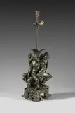 Trois femmes assises, Vénus, Minerve et Junon Modèle créé vers 1840 ; fonte de l'atelier de Barye by Antoine-Louis Barye, Bronze à patine verte, sold Jun 2025