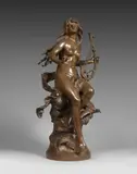 Voix des flots by Auguste Louis Moreau, Bronze à patine brune nuancée, sold Jun 2025