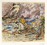Sans titre - Draveurs by René Jean Richard, Lithographie, sold May 2026