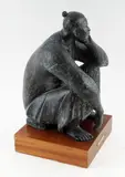 Sans titre - Femme pensive by Armando Amaya, Bronze à patine verte, sold Mar 2026