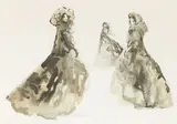Trois dames by Léonor Fini, Lithographie en couleurs sur papier, sold Dec 2022