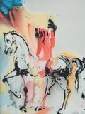 Chevalier chrétien by Salvador Dalí, 1981, Lithographie en couleurs sur papier, sold Dec 2022