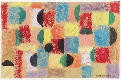 Sans titre by Oscar Gauthier, 1948, Gouache sur papier froissé, sold Dec 2022