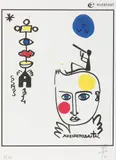 Cosmos 1714 by Jean Charles de Castelbajac, Lithographie en couleurs sur papier à entête " Eutelsat ", sold Dec 2022
