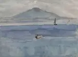 Sorrente by Emmanuel Jodelet, 1937, Lavis et aquarelle sur papier, sold Nov 2022