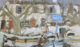 Société nautique by Eugène Baboulène, Aquarelle et gouache sur papier, sold Nov 2022