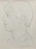 Jeune femme de profil by Marcel Gimond, 1936, Crayon sur papier, sold Nov 2022