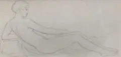 Nu allongé by Marcel Gimond, Crayon sur papier, sold Nov 2022