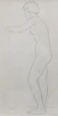 Étude de nu debout by Marcel Gimond, Crayon sur papier, sold Nov 2022