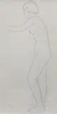 Étude de nu debout by Marcel Gimond, Crayon sur papier, sold Nov 2022