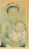 Maternité by Marie-Antoinette Boulard-Devé, Lithographie encadrée, sold Oct 2022