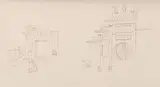 Macao, le temple d'A-Ma vu sous deux angles by Auguste Borget, Crayon sur papier, sold May 2022