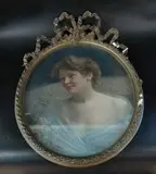 Portrait de femme by Paul Eugène Kreder, Pastel ovale signé et dédicacé "A notre amie Louise", sold Jun 2026