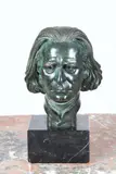 Buste Franz Liszt, modèle de 1967 by Arno Breker, Épreuve en bronze à patine verte nuancé signé à la base à gauche, sold May 2026