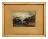 Estuaire normand by Eugène Isabey, Gouache aquarellée, sold Oct 2022