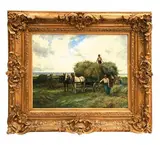 La fenaison by Julien Dupré, Toile, sold Oct 2022