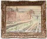 Sans titre by Anne-Marie Fontaine, 1936, Aquarelle "Quais de Seine" signée en bas à droite et datée, sold Sep 2022