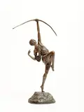 Diane chasseresse by Pierre le Faguays, Épreuve en bronze à patine argentée, sold Oct 2024
