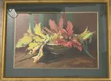 Vase fleuri sur un entablement by Louis Rollet, Aquarelle et gouache, sold Oct 2024