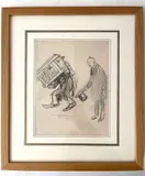 Le porteur de malle by Pierre-Georges Jeanniot, Crayon noir sur papier, sold Jul 2024