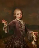 Portrait de Léopold Clément Prince de Lorraine by Pierre Gobert, 1707, Toile Cadre en bois sculpté doré travail français du XVIIè Hauteur :, sold Jun 2024
