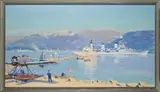 Hydravion et navire sur le lac by Albert Brenet, Gouache, sold Jun 2024