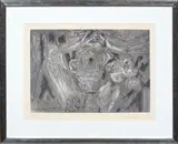 Scène érotique pour "Le mort", G. Bataille by André Masson, 1964, Eau-forte et aquatinte en couleurs, sold Jun 2024