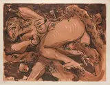 Scène érotique by André Masson, Lithographie en couleur, sold Jun 2024