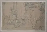 Mort de Britannicus by François Boher, Crayon noir, sold Mar 2026
