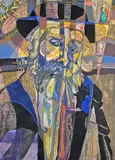 Portrait de rabbin by Jörg Anton Shimon Schulthess, Aquarelle signée en bas à gauche, sold Jul 2025
