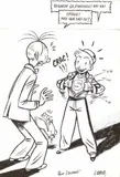 Spirou et Fantasio by Émile Bravo, Encre de Chine, crayon bleu et gouache blanche sur papier pour cet hommage à Superman, sold Jun 2026