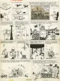 et HUBUC (1926-1970) Victor Sébastopol. Les mémoires d'un agent secret by Jacques Devos, Encre de Chine et collages sur papier pour ce gag en, sold Jun 2026