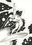Surfer d'argent by Jean-Yves Mitton, Encre de Chine sur papier pour la recréation du poster publié dans le n°, sold Jun 2026