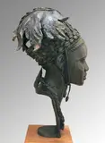Tête de femme de Côte d'Ivoire by Jacques Darbaud, Epreuve en bronze, fonte d'édition originale à patine brune signée et numérotée EA, sold Nov 2019