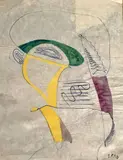 Sans titre by Jean Pons, 1948, Aquarelle et encre sur papier monogrammée et datée, sold Apr 2019