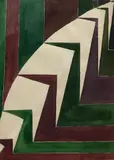 Composition géométrique » Vert et Prune by Jean Pons, Gouache et aquarelle signée en bas à droite, sold Apr 2019