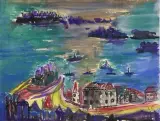 Sans titre, circa 1961 by Jean Pons, Gouache monogrammée en bas à droite, sold Apr 2019