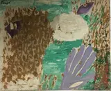 Sans titre by Jean Pons, 1957, Huile sur toile et collage de filet signée et datée, sold Apr 2019