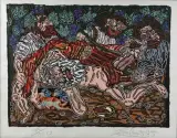 La Chasse aux canards by Robert Combas, 1995, Lithographie en couleurs sur papier, sold Sep 2026